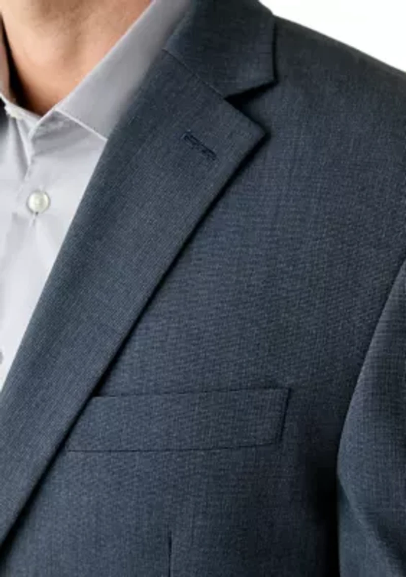 Blue Nailhead Solid Suit Jacket