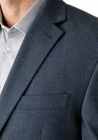 Blue Nailhead Solid Suit Jacket
