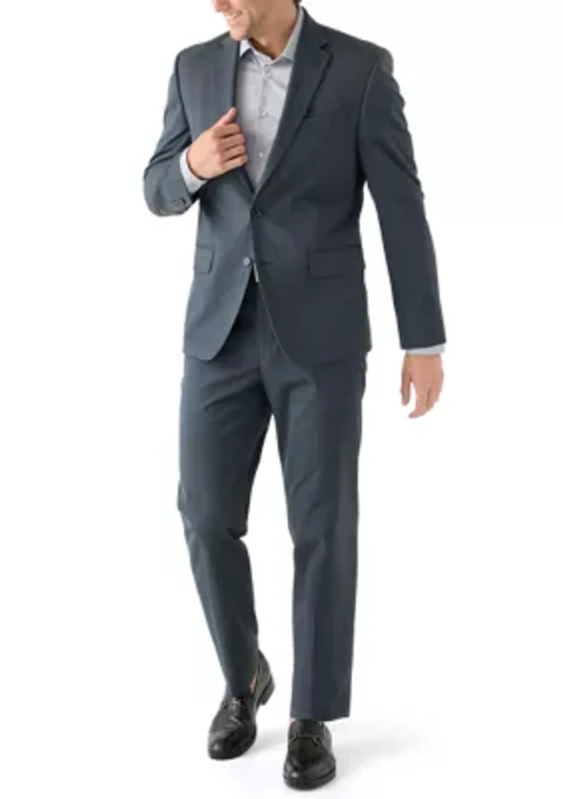 Blue Nailhead Solid Suit Jacket