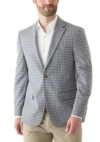 Single Breasted Check Print Blazer