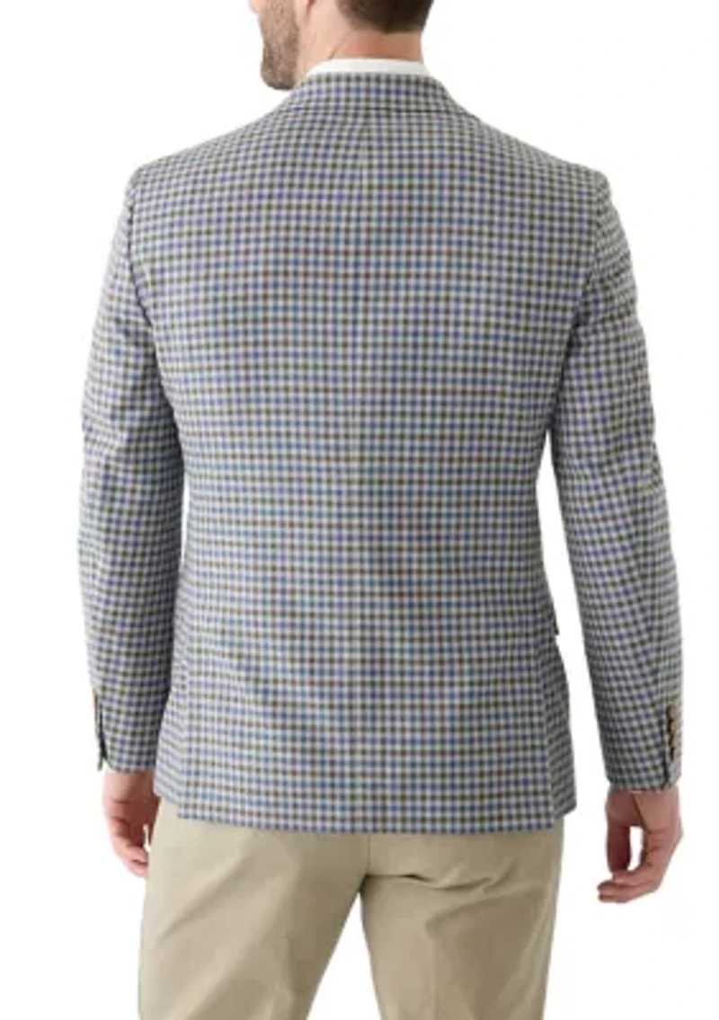 Single Breasted Check Print Blazer