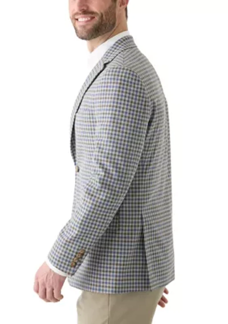 Single Breasted Check Print Blazer