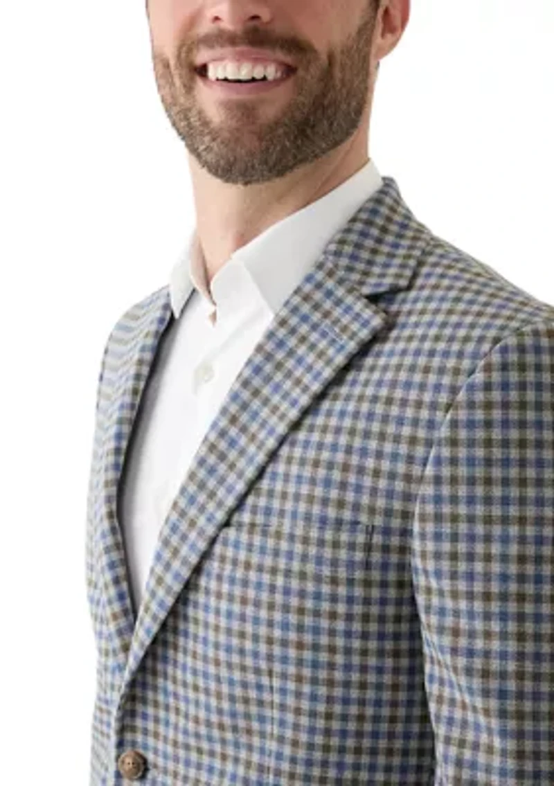 Single Breasted Check Print Blazer