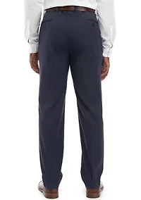 Small Check Flat Front Pants