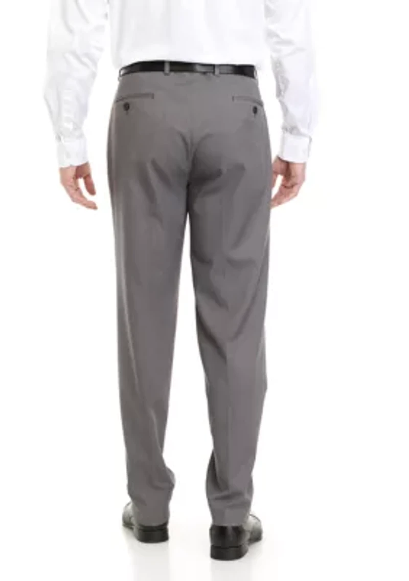 Flat Front Gray Dress Pants