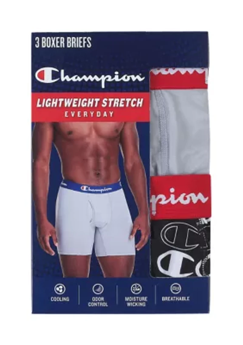 Lightweight Stretch Logo Boxers - Set of 3