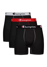 Stretch Support Pouch Solid Boxers - Set of 3