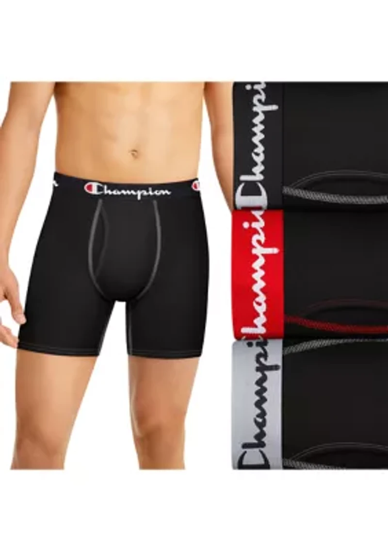 Stretch Support Pouch Solid Boxers - Set of 3