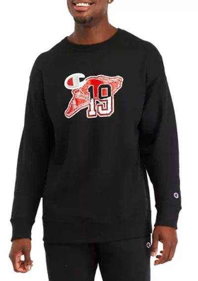 Graphic Varsity Crew Neck Pullover
