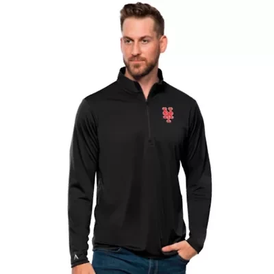 MLB New York Mets Tribute Quarter-Zip Pullover Top