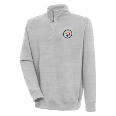 Antigua NFL Pittsburgh Steelers Men's Victory 1/4 Zip Mock Pullover