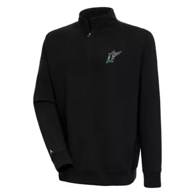 MLB Miami Marlins Men's Victory 1/4 Zip Mock Pullover