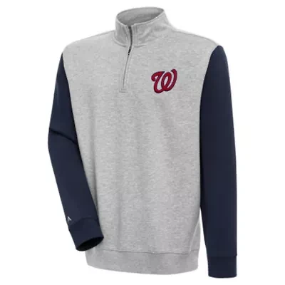 MLB Washington Nationals Victory Colorblock Quarter-Zip Pullover Top