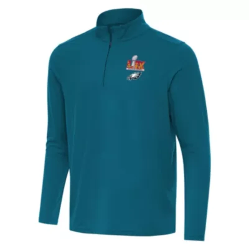 Antigua NFL Philadelphia Eagles SB LIX 2025 M's Intent 1/4 Zip Pullover