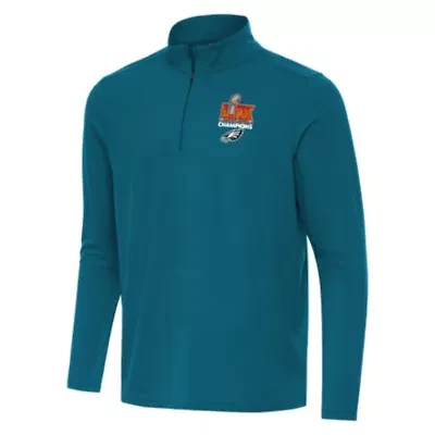 Antigua NFL Philadelphia Eagles SB LIX Champions 2025 Men's Intent 1/4 Zip Pullover