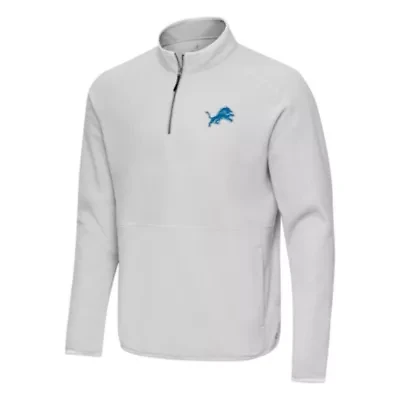 Antigua NFL Detroit Lions Men's Step Up 1/4 Zip Pullover