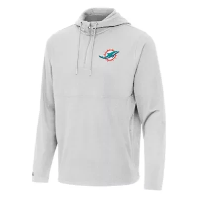 Antigua NFL Miami Dolphins Men's Connected 1/4 Zip Hood