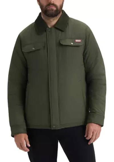Men’s Bell Quilted Sherpa Jacket with Corduroy Trims