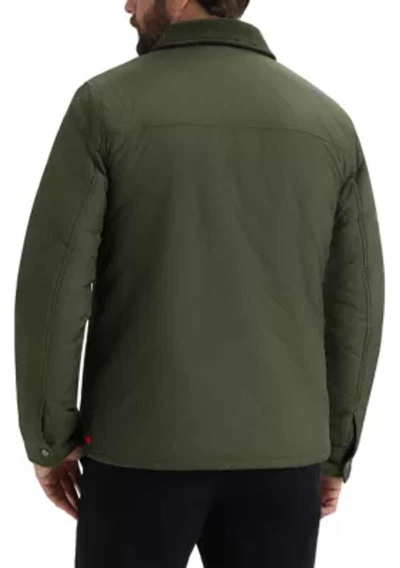 Men’s Bell Quilted Sherpa Jacket with Corduroy Trims