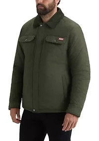 Men’s Bell Quilted Sherpa Jacket with Corduroy Trims