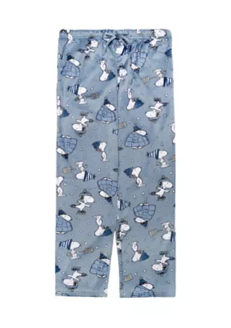 Men's Snoopy Snow Pajama Pants