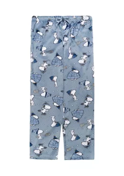 Men's Snoopy Snow Pajama Pants