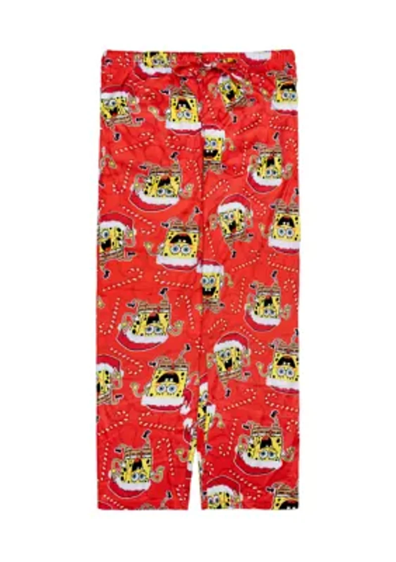 Men's Candy Cane SpongeBob Pajama Pants