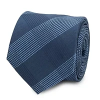 Best Dad Plaid Dark Blue Men's Tie