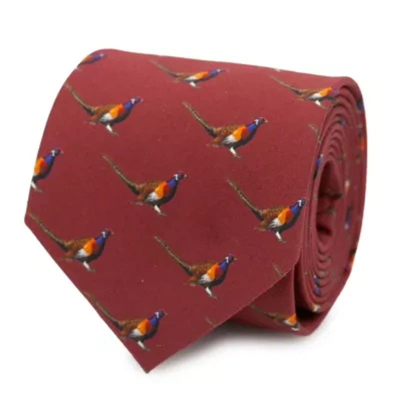 Pheasant Burgundy Men's Tie