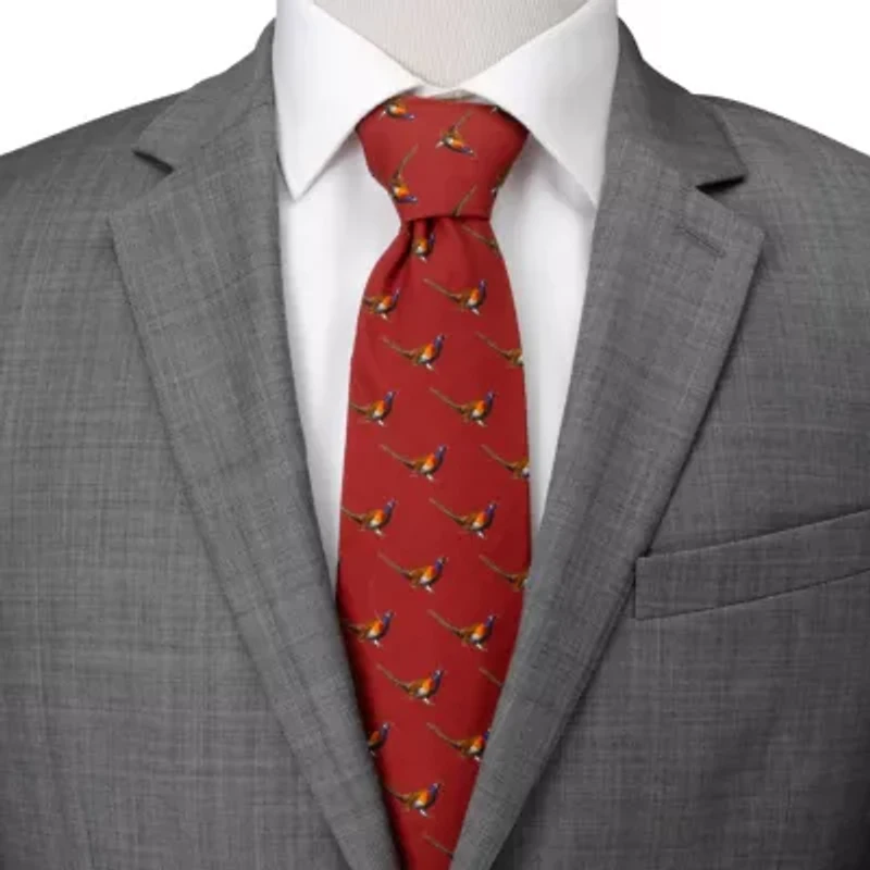 Pheasant Burgundy Men's Tie