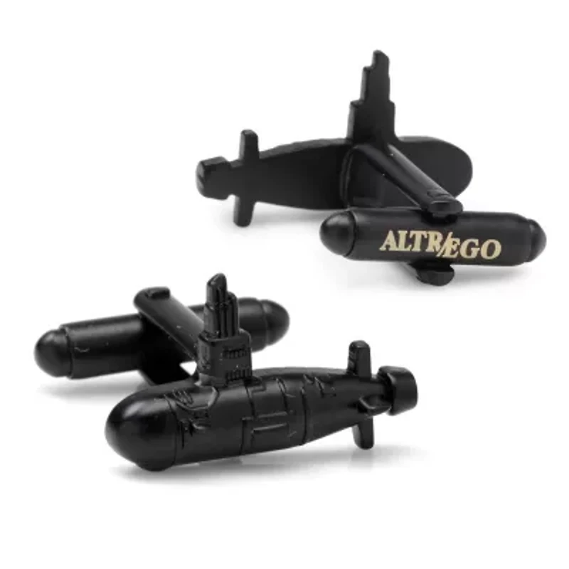 3D US Submarine Black Cufflinks