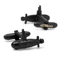 3D US Submarine Black Cufflinks