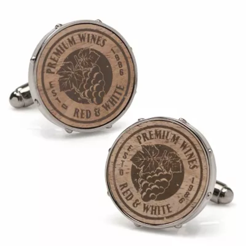 Wine Barrel Metal Cufflinks