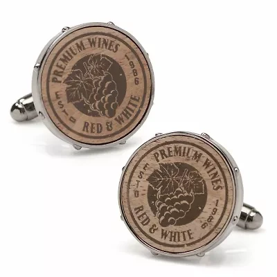 Wine Barrel Metal Cufflinks