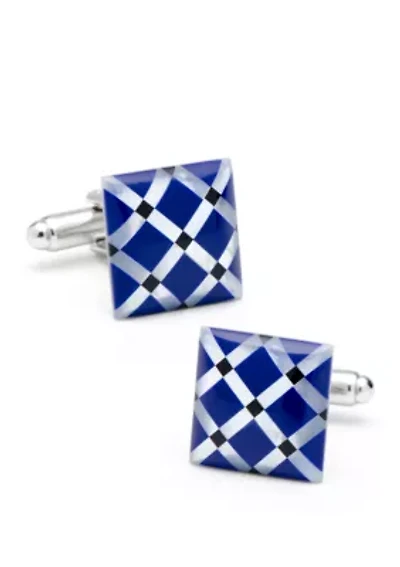 Mother of Pearl Diamond Cufflinks