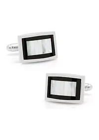Onyx and Mother of Pearl Key Cufflinks