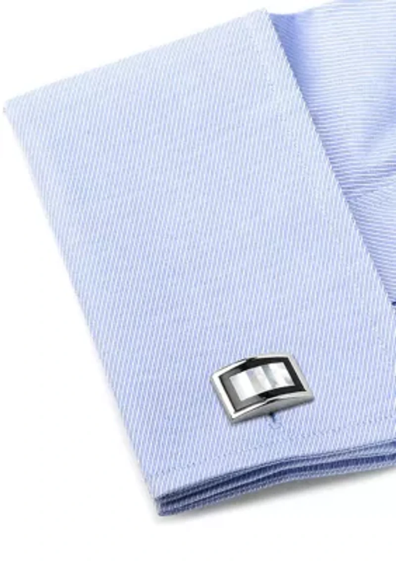 Onyx and Mother of Pearl Key Cufflinks