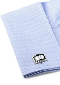 Onyx and Mother of Pearl Key Cufflinks