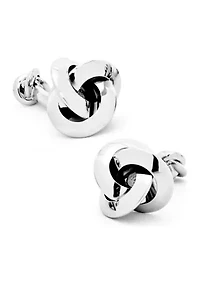 Double Sided Silver Knot Cufflinks