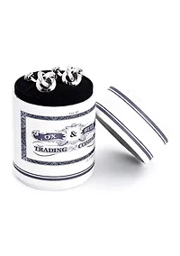 Double Sided Silver Knot Cufflinks