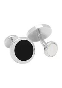 Double Sided Mother of Pearl Round Beveled Stud Set