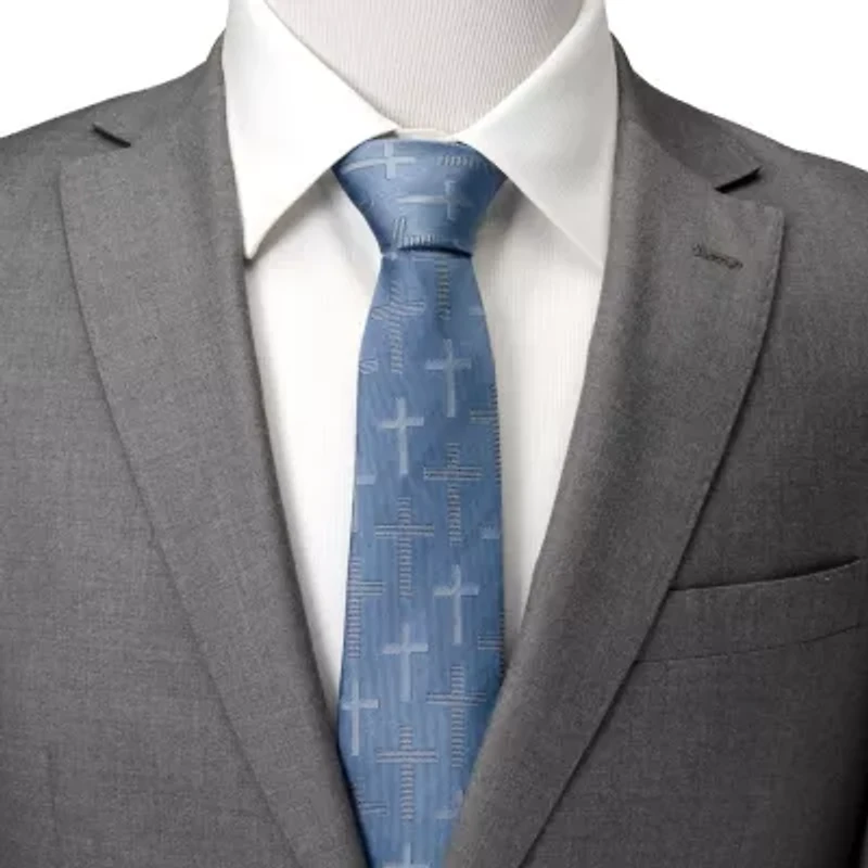 Blue Textured Cross Tie