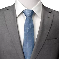 Blue Textured Cross Tie