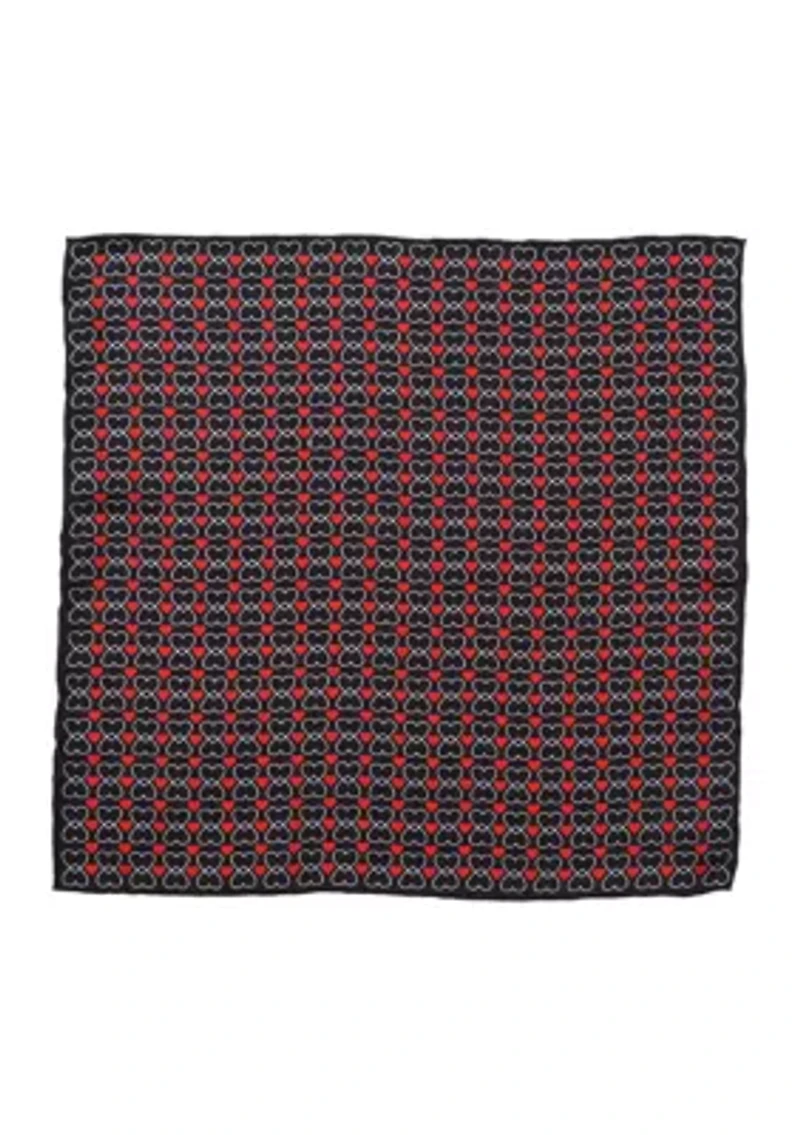 Intertwined Hearts Pocket Square