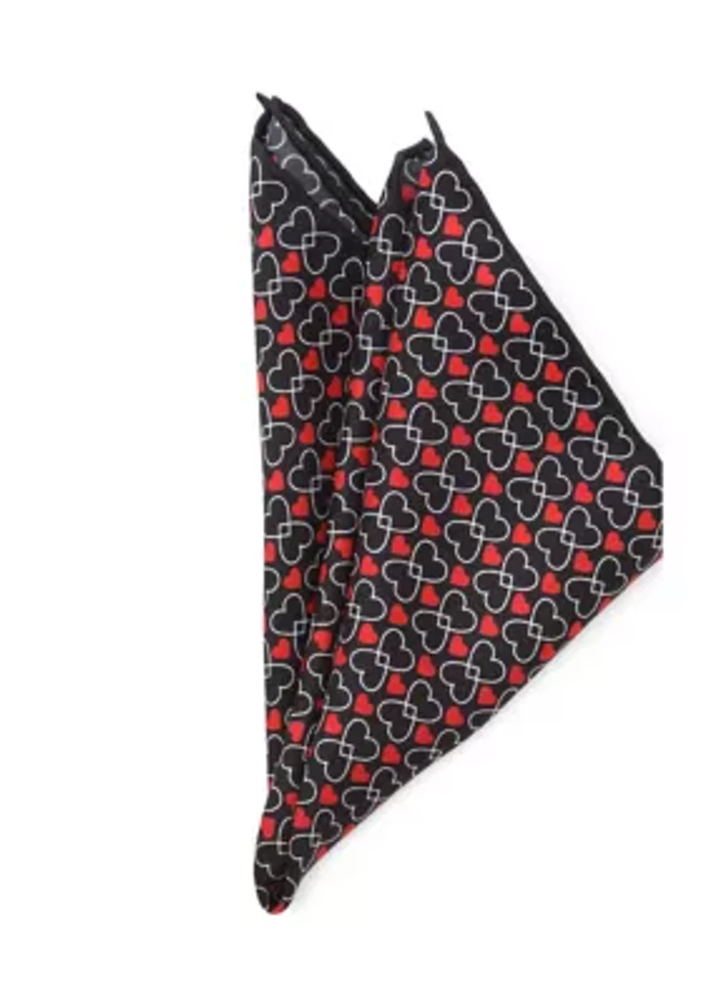 Intertwined Hearts Pocket Square
