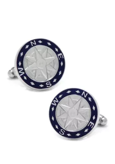  Blue Compass Cufflinks	
