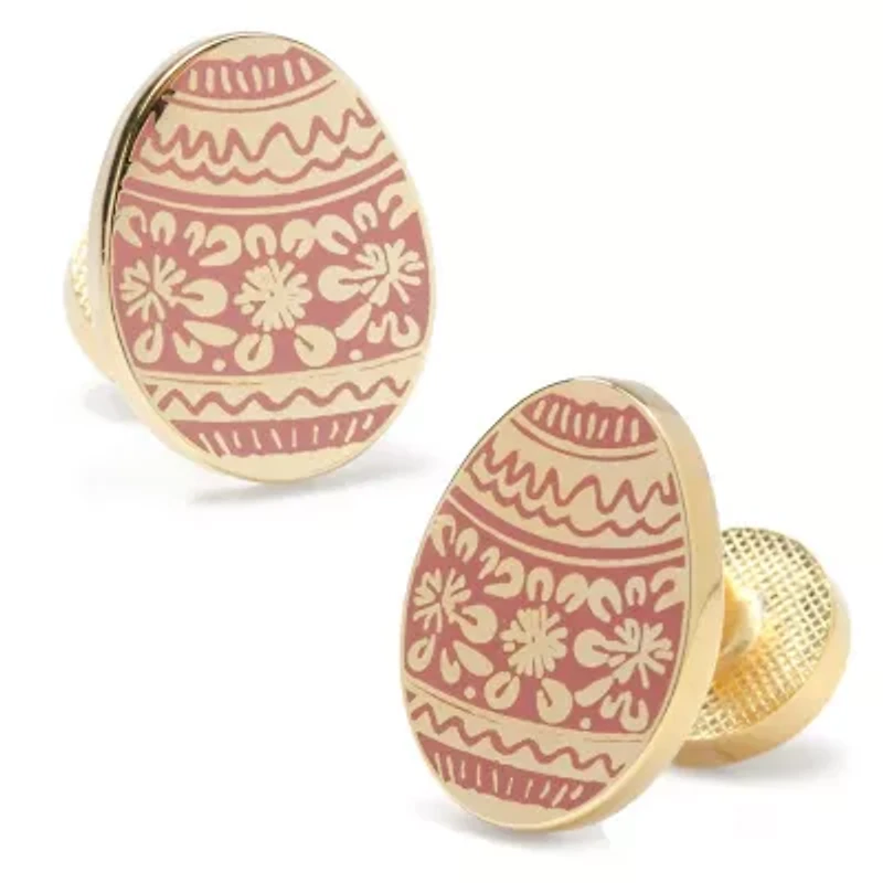 Decorative Dark Blush Egg Cufflinks