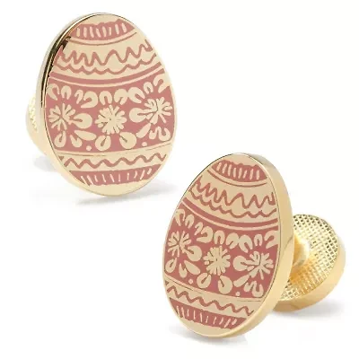 Decorative Dark Blush Egg Cufflinks