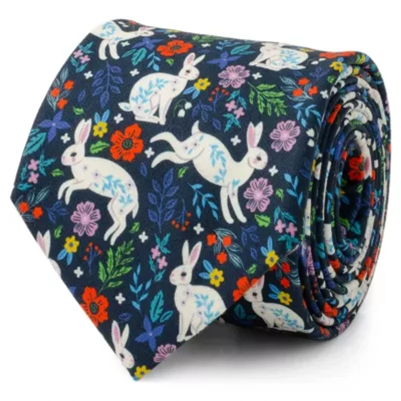 Floral Rabbit Tie