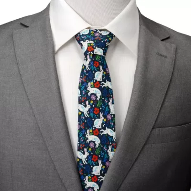 Floral Rabbit Tie